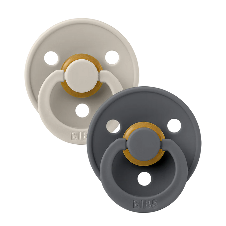 Bibs - Colour Pacifier - Symmetrical Nipple - Sand / Iron - Mabel & Fox