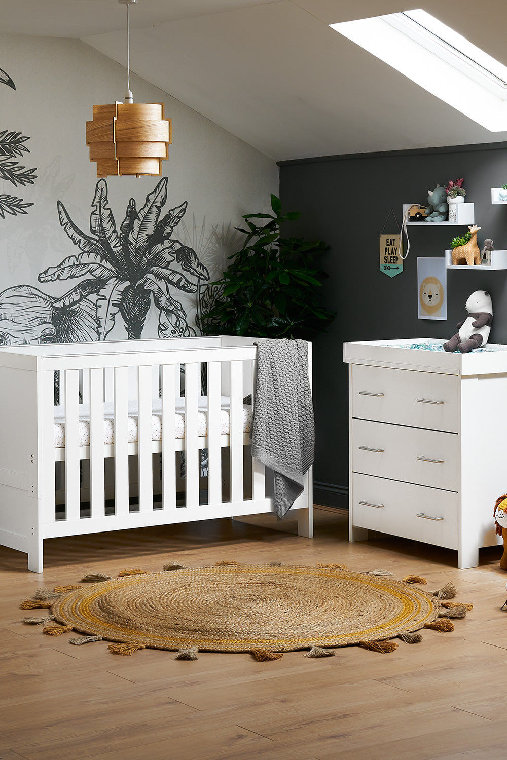 OBaby - Nika 2 Piece Room Set - White Wash