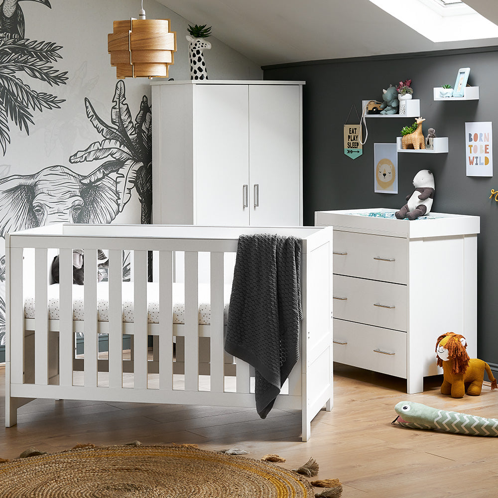 OBaby - Nika 3 Piece Room Set - White Wash