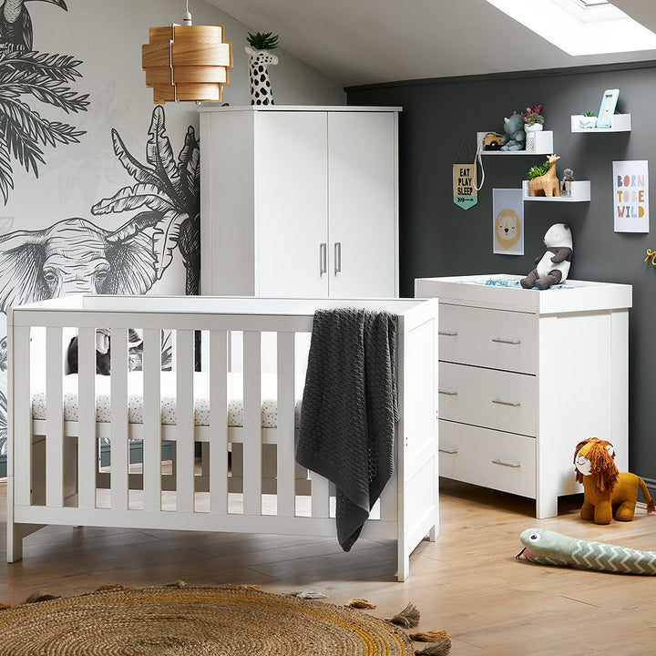 OBaby - Nika 3 Piece Room Set - White Wash