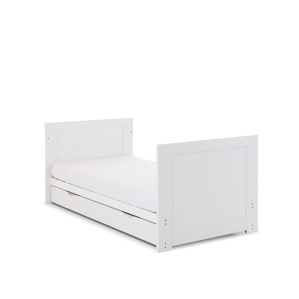 OBaby - Nika Cot Bed & Underdrawer - White Wash