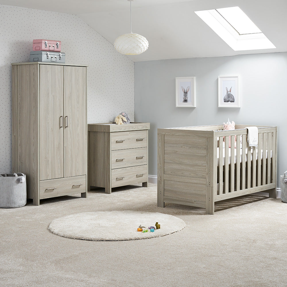 OBaby - Nika 3 Piece Room Set - Grey Wash