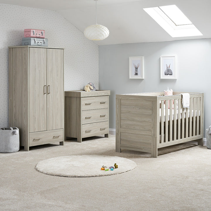 OBaby - Nika 3 Piece Room Set - Grey Wash