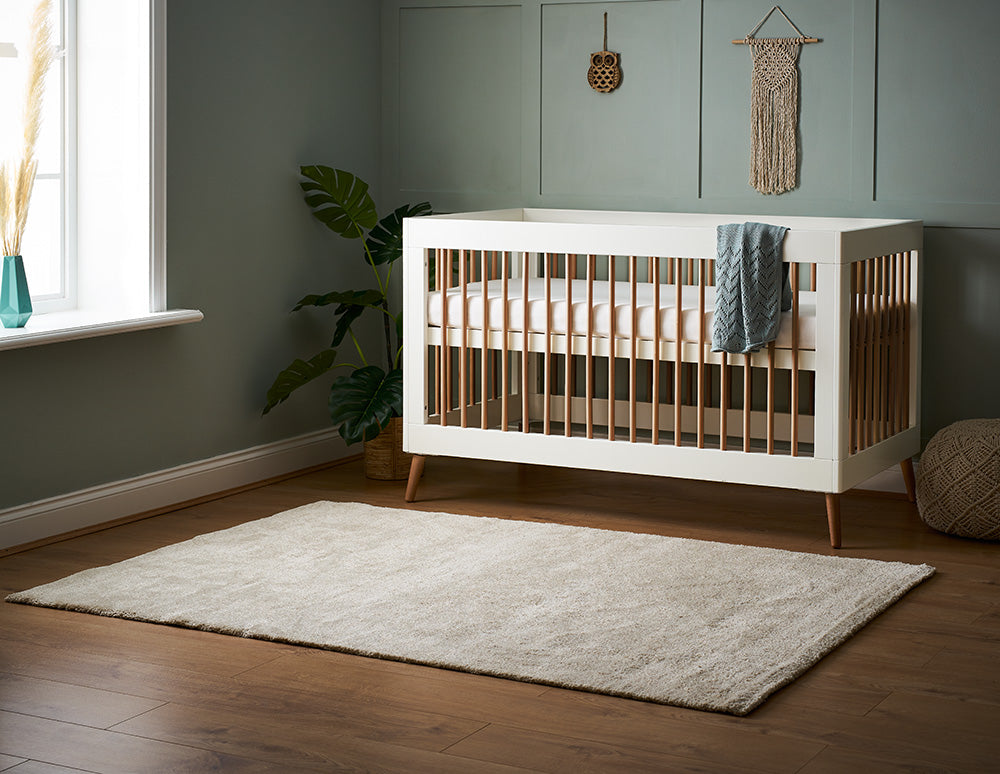 OBaby - Maya Cot Bed - White with Natural