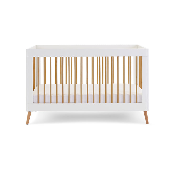 OBaby - Maya Cot Bed - White with Natural