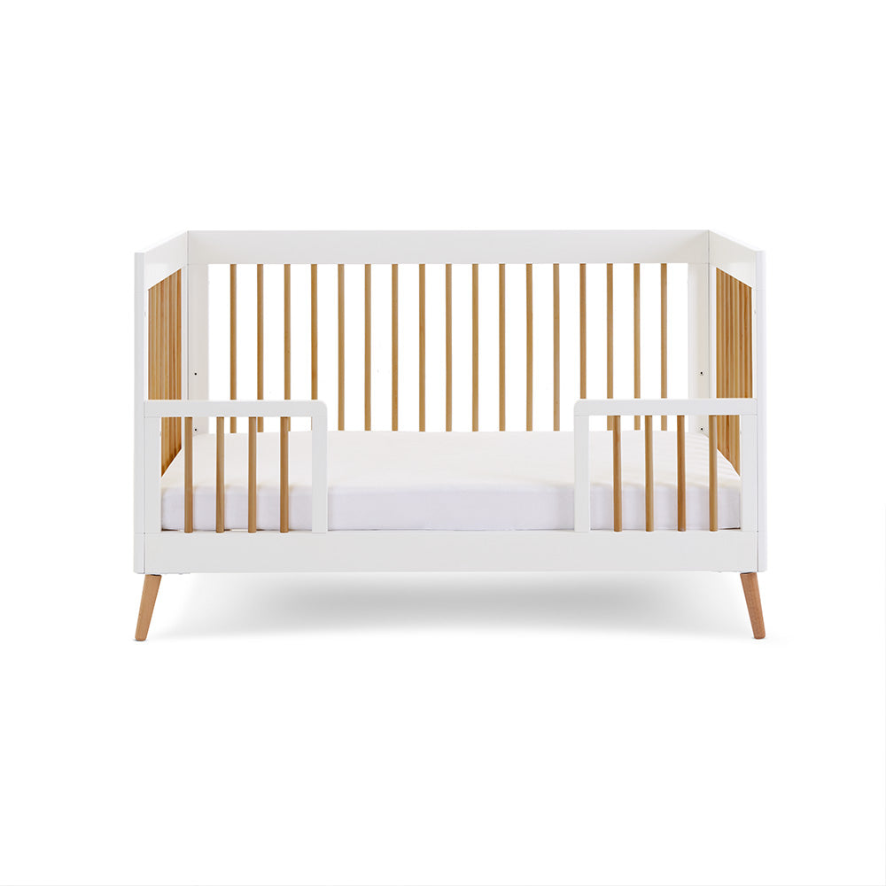 OBaby - Maya Cot Bed - White with Natural