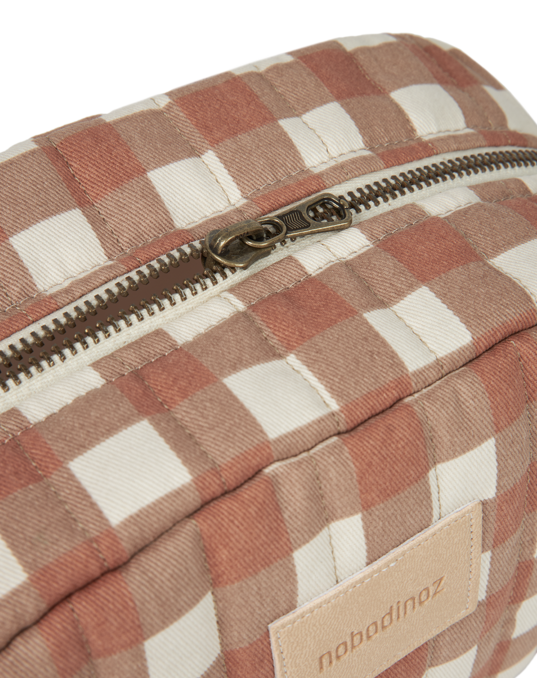 Nobodinoz-Hyde Park Vanity Case - Terracotta Checks