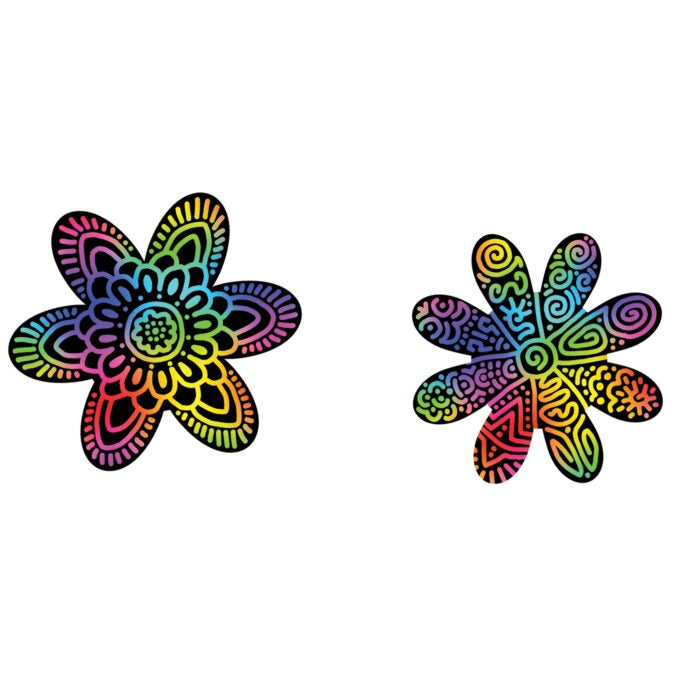 House Of Marbles - Scratch Art Set-Flowers Kit