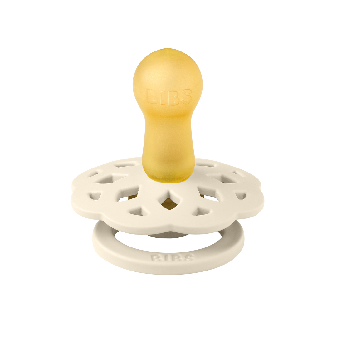 Bibs - Boheme Pacifier - Round Nipple - Ivory / Blossom