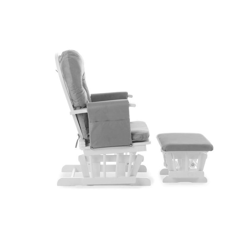 OBaby - Reclining Glider Chair and Stool - Grey