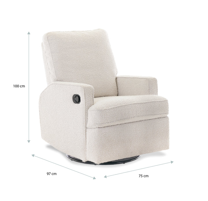 OBaby - Madison Swivel Glider Recliner Chair - Boucle