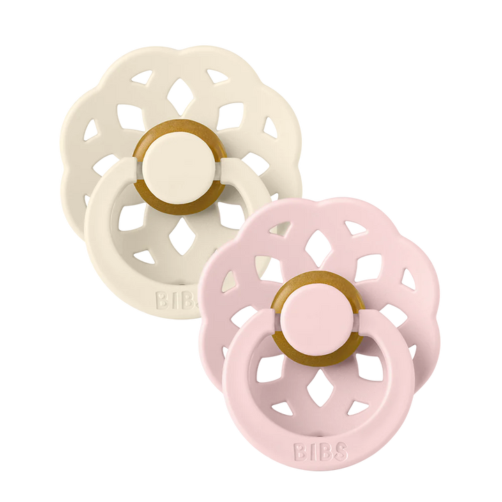 Bibs - Boheme Pacifier - Round Nipple - Ivory / Blossom - Mabel & Fox