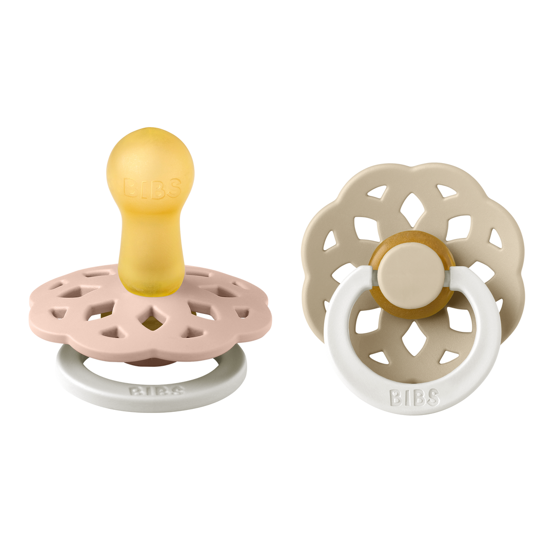 Bibs - Boheme Glow Pacifier - Round Nipple - Blush / Vanilla - Mabel & Fox