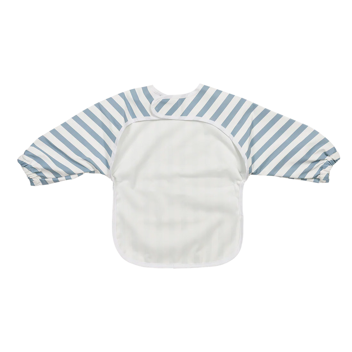 Meyco - Long Sleeved Bib - Fat Stripe Jeans Blue - Mabel & Fox