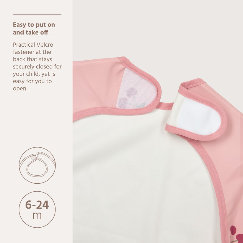 Meyco – Bib with Sleeves – Cherry Soft Rose