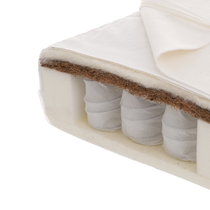 OBaby - Stamford Luxe Cot Bed & Moisture Management Mattress - White