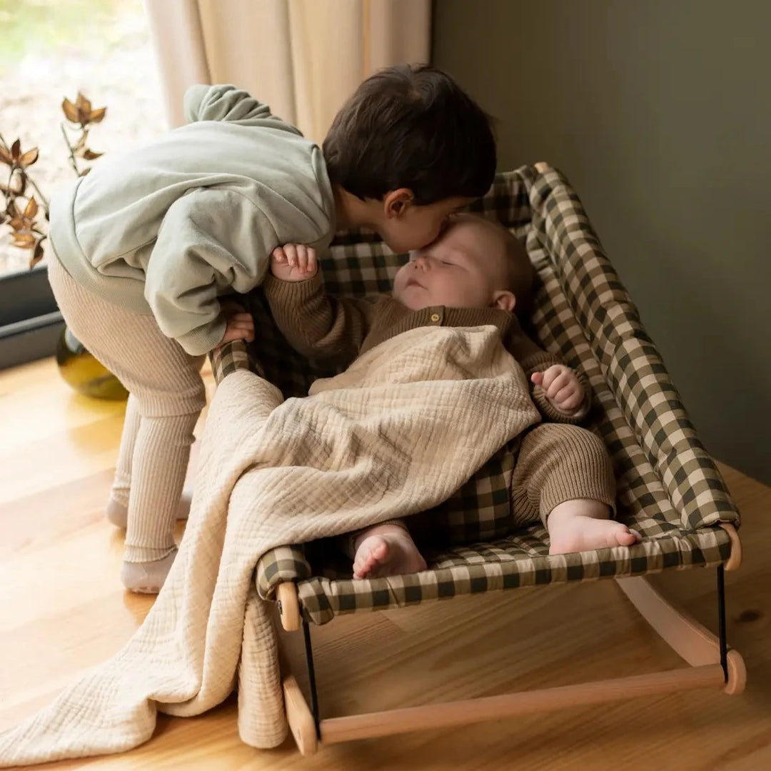 Moving baby bouncer hot sale