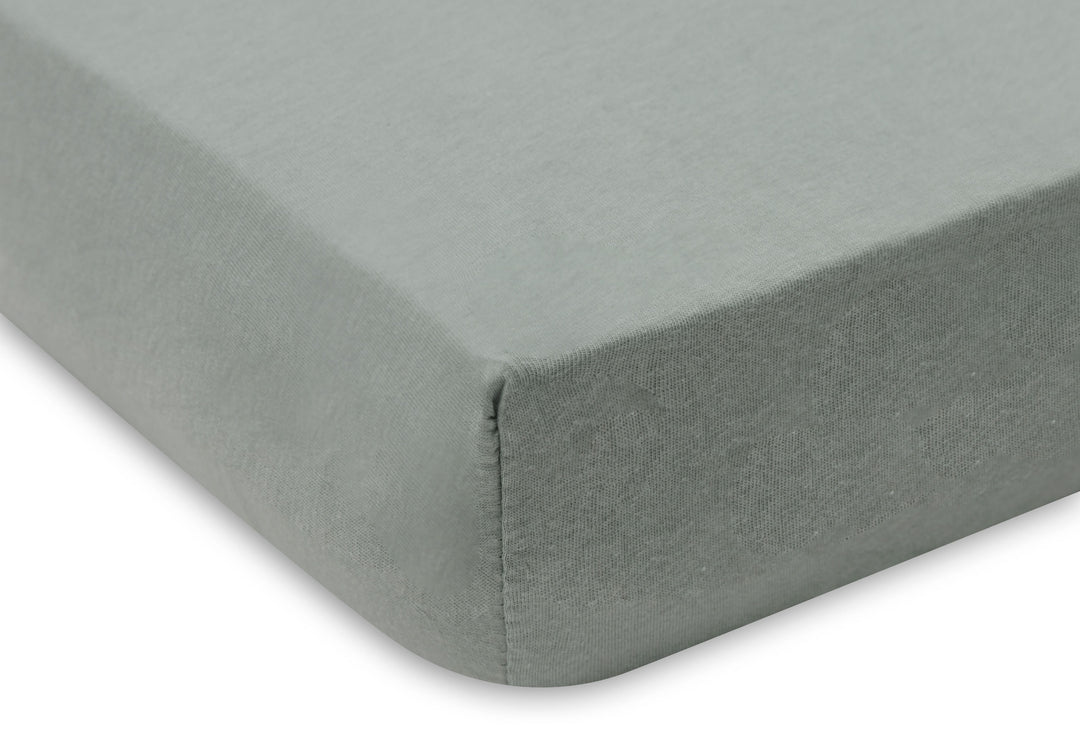 Jollein - Fitted Sheet Jersey 70/75x140/150cm - Sea Green/Ivory - 2 Pack