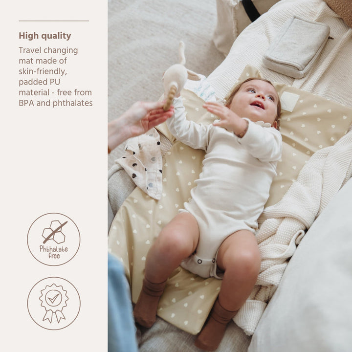 Meyco – Travel Changing Mat – Sweet Heart Sand/Soft Sand