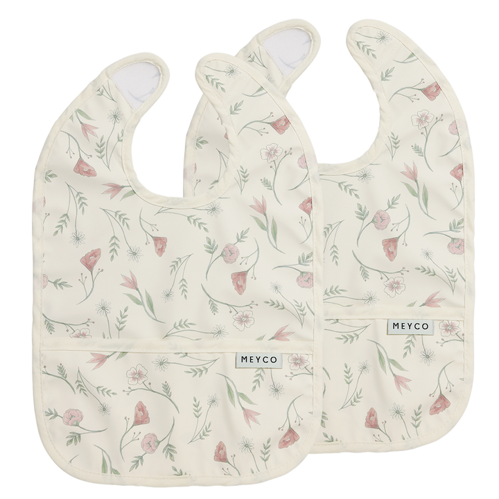 Meyco - Bib With Collection Tray - Flower Multicolour