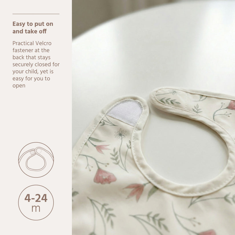 Meyco - Bib With Collection Tray - Flower Multicolour