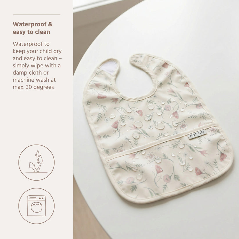 Meyco - Bib With Collection Tray - Flower Multicolour