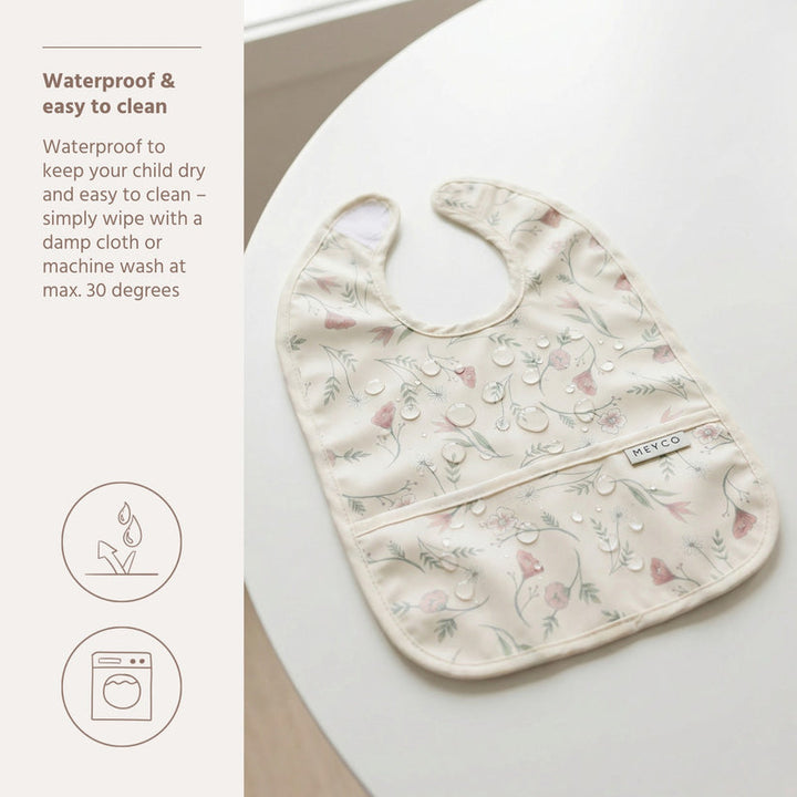 Meyco - Bib With Collection Tray - Flower Multicolour