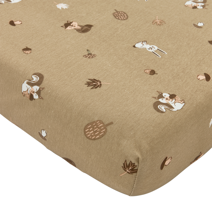 Meyco - Fitted Jersey Sheet - Forest Animals Sand