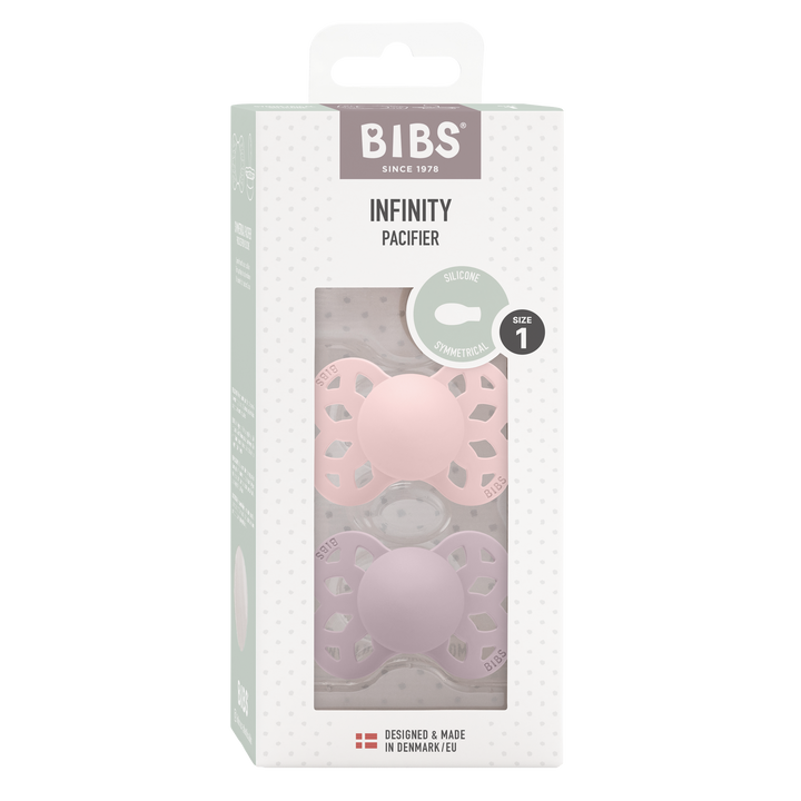 Bibs - Infinity Pacifier - Symmetrical / Anatomical Nipple - Blossom / Dusky Lilac