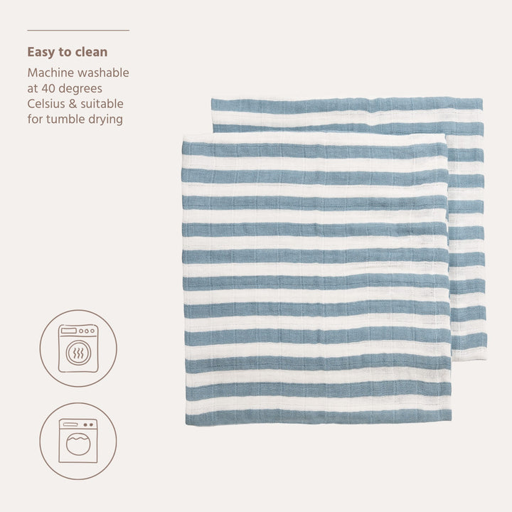 Meyco - Muslin Cloths - Blue Jeans (2 Pack) 70x70cm