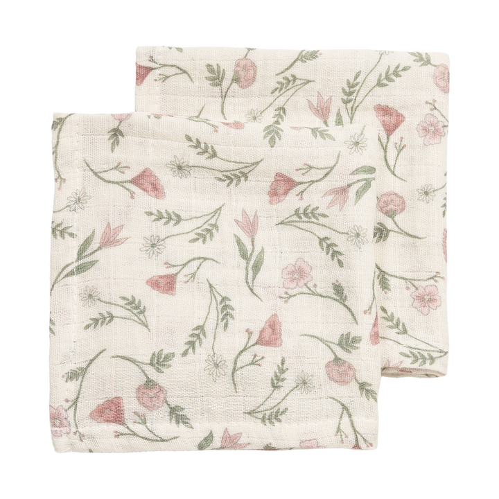 Meyco - Muslin Cloths - Flower Multicolour (2 Pack)