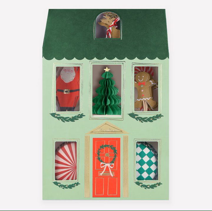 Meri Meri - Festive House Cupcake Kit - Mabel & Fox