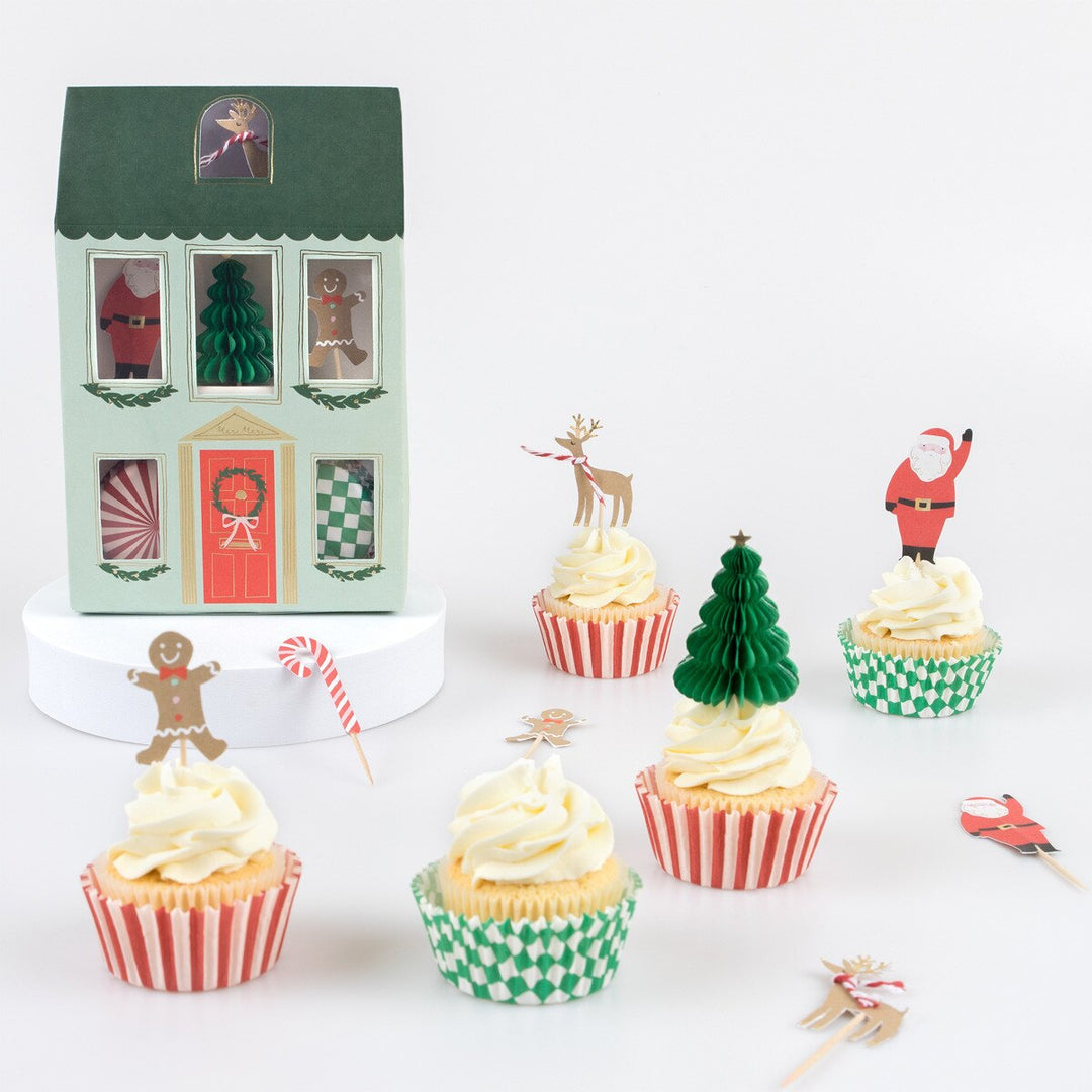 Meri Meri - Festive House Cupcake Kit - Mabel & Fox