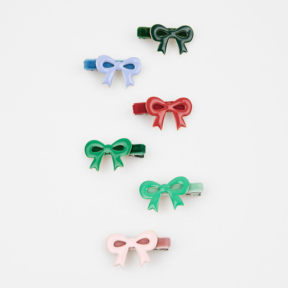 Meri Meri - Enamel Bow Hair Clips - Mabel & Fox