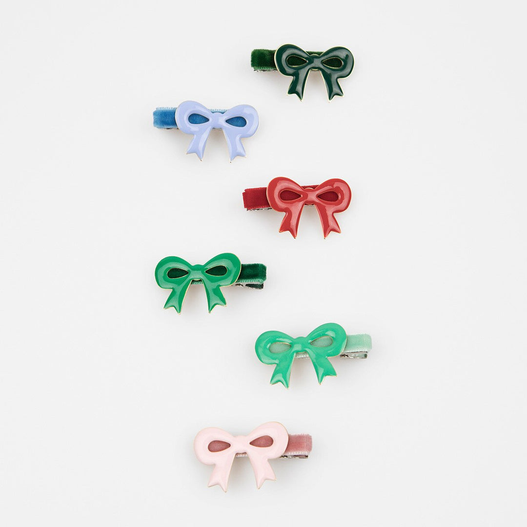 Meri Meri - Enamel Bow Hair Clips - Mabel & Fox