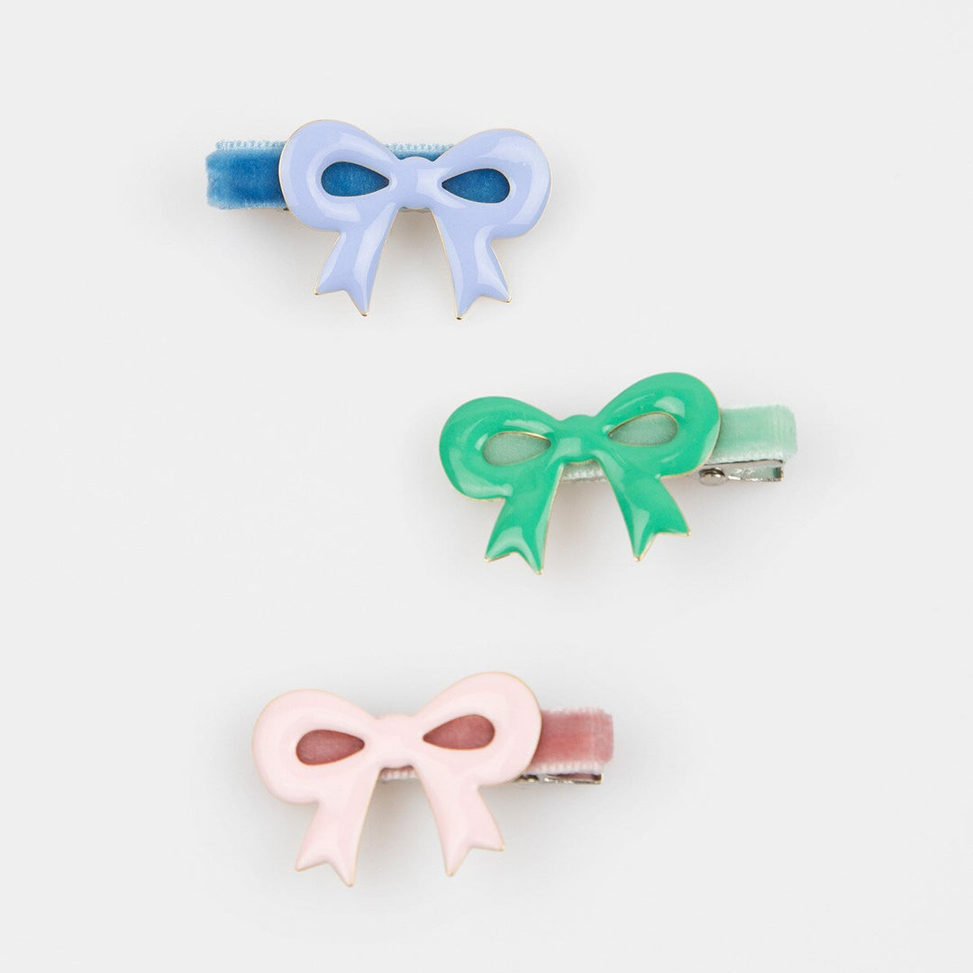 Meri Meri - Enamel Bow Hair Clips - Mabel & Fox