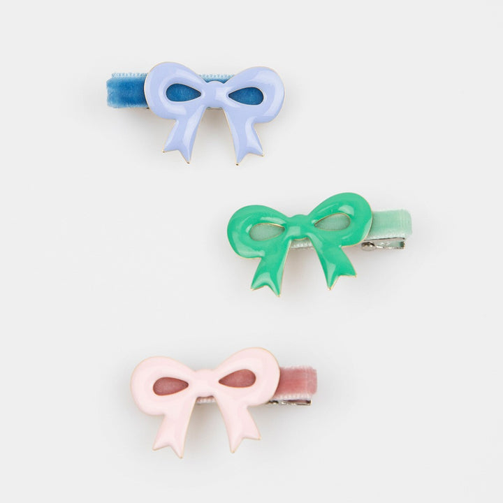 Meri Meri - Enamel Bow Hair Clips - Mabel & Fox
