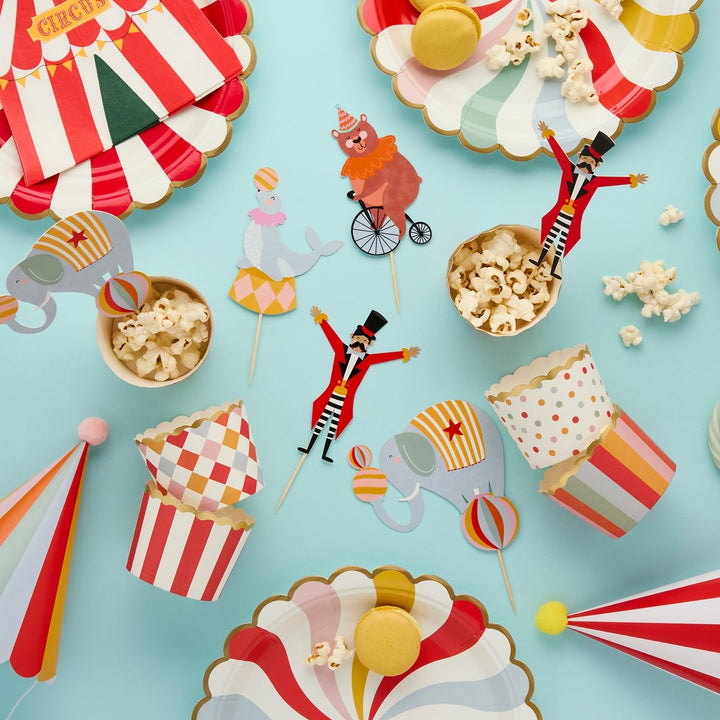 HootyBalloo By Green Club - Circus Cupcake Kit - (Pack of 12)