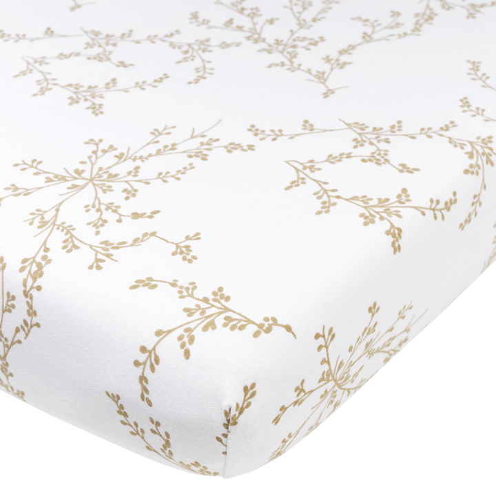 Meyco - Fitted Jersey Sheet - Sand Branches - Mabel & Fox