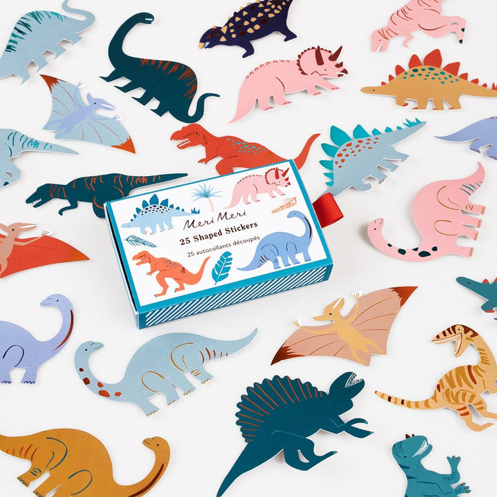Meri Meri - Dinosaur Shaped Stickers (Pack Of 25)