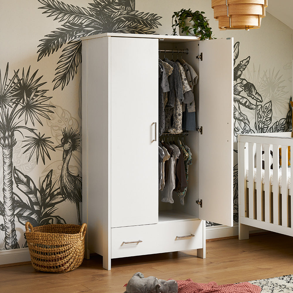 Obaby single top wardrobe white