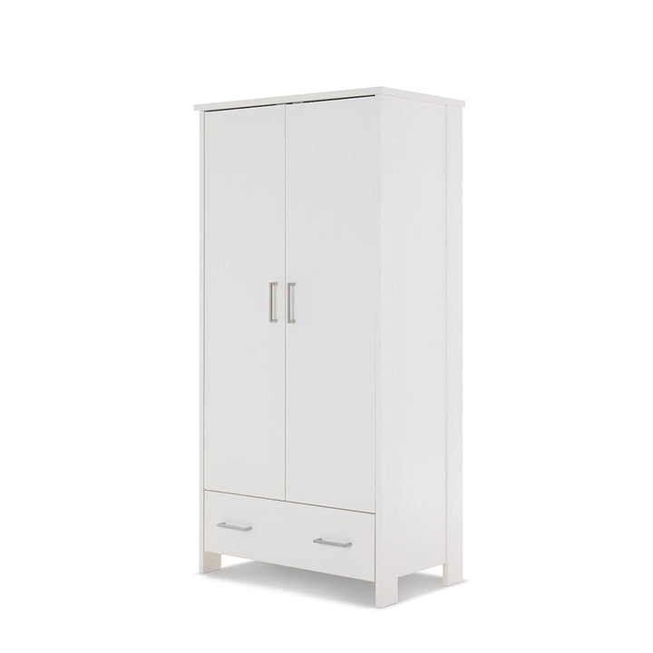 OBaby - Nika Double Wardrobe - White Wash