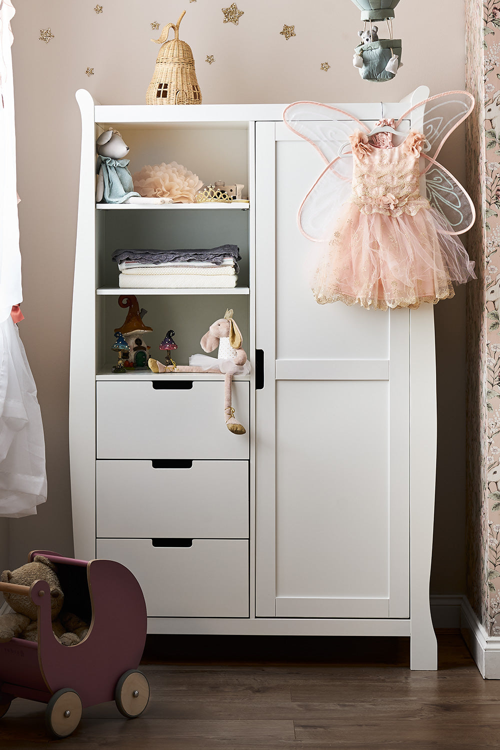 OBaby - Stamford Double Wardrobe - White