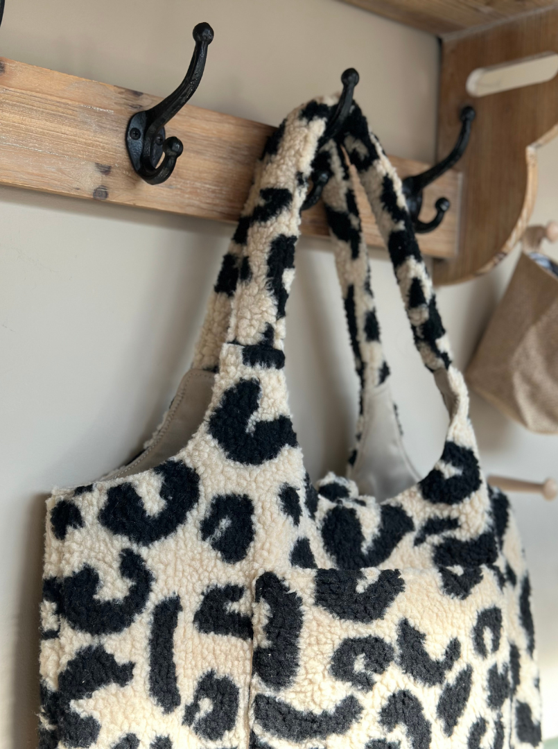 Mabel Fox Teddy Tote Bag Leopard