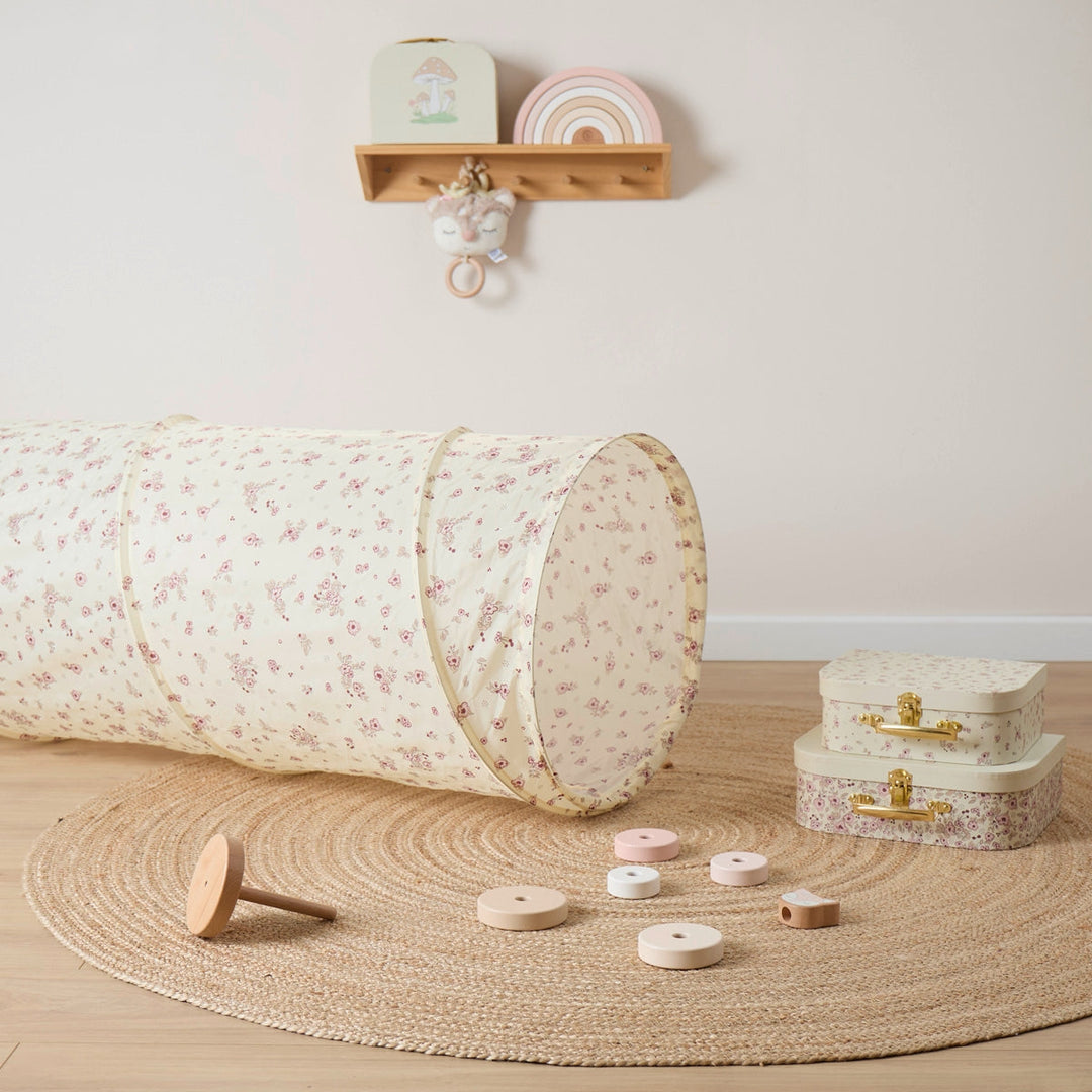 Bieco Spielwaren - Pop Up Play Tunnel - Vintage Flowers