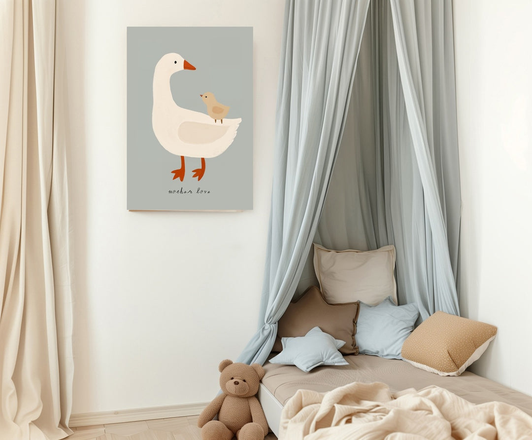 Kumo Art Prints - Art Print - Goose 'Motherly Love'