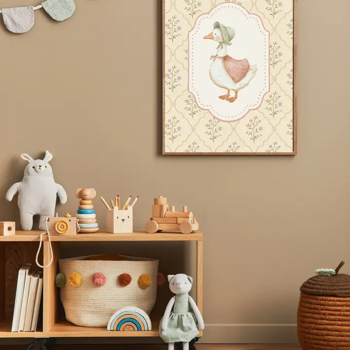 Kumo Art Prints - Vintage Duck with Bonnet - Mabel & Fox