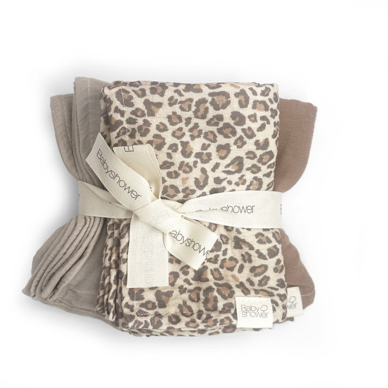 Babyshower – 3 Mini Swaddle Set – Wild Print - Mabel & Fox