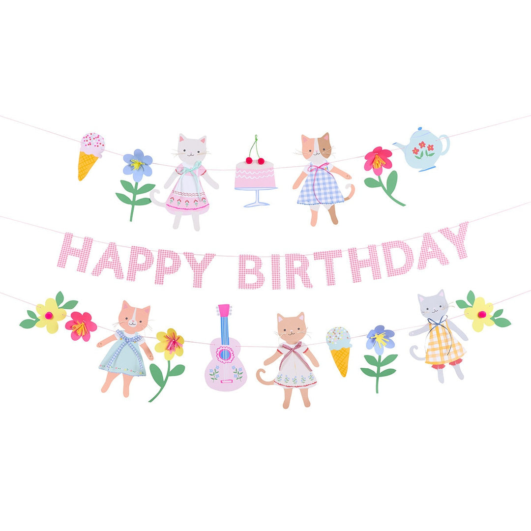 Meri Meri – Kitten Club Birthday Garland Set - Mabel & Fox