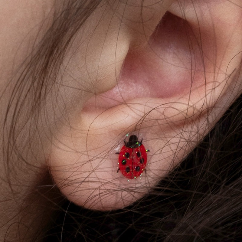 Rex London - Stick On Earrings (30 Pairs) - Ladybird - Mabel & Fox
